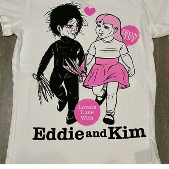 IRON FIST WOMENS EDDIE AND KIM WHITE T SHIRT - Picture 3 of 4